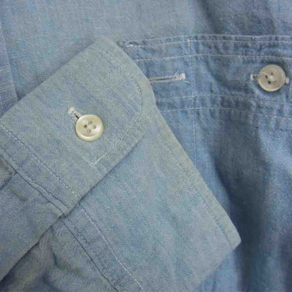 L.L.Bean エルエルビーン カナダ製 70s 80s シャンブレー 長袖 シャツ ライトブルー系【中古】