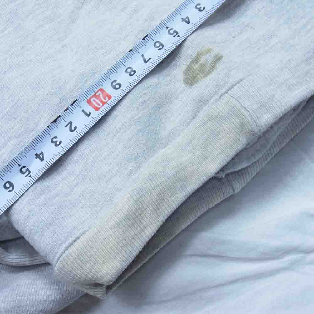 Champion チャンピオン ヴィンテージ 90s 刺繍タグ リバースウィーブ プリント 半袖 スウェット グレー系 XL【中古】