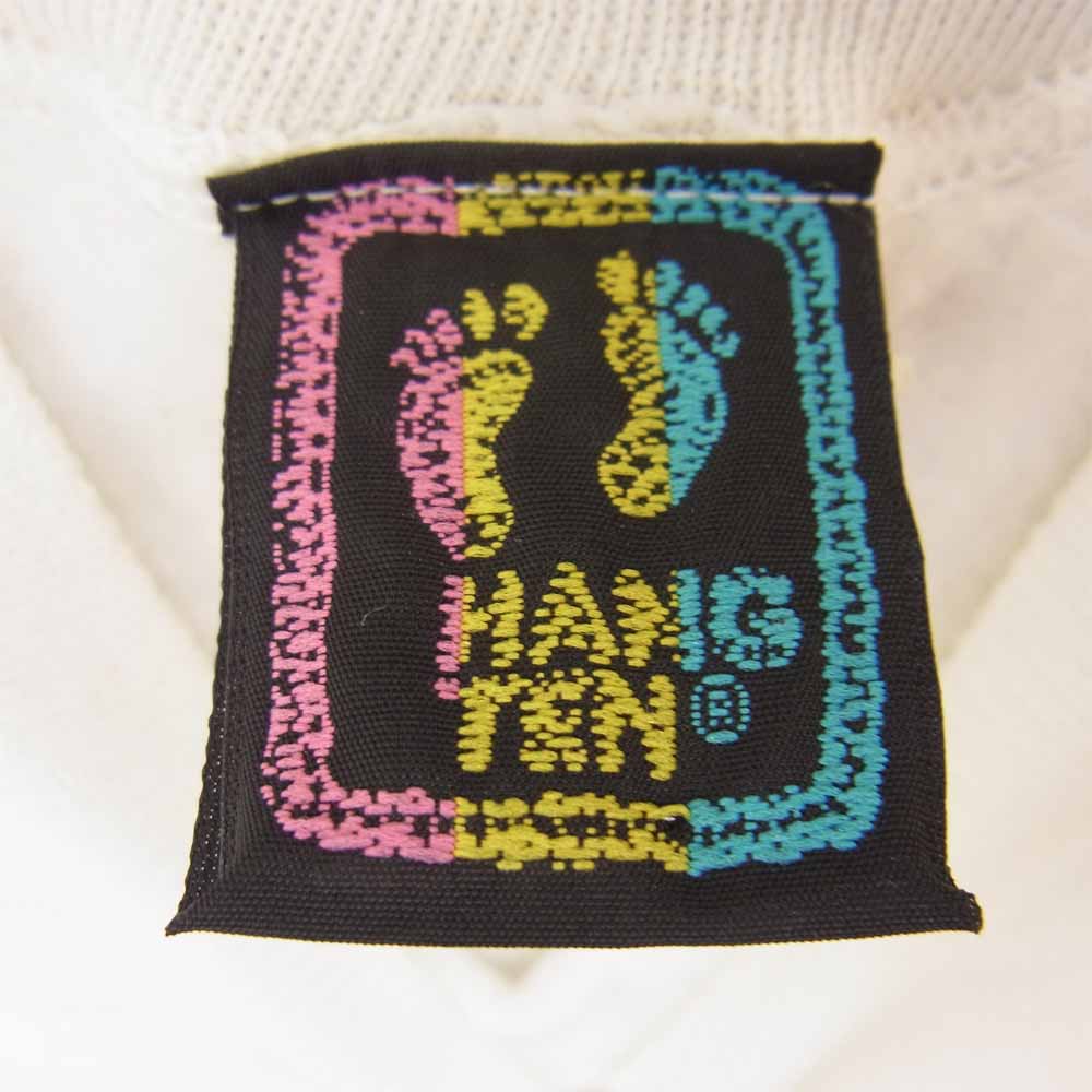 HANG TEN ハンテン ヴィンテージ USA製 ラグラン クルー スウェット ホワイト系 M【中古】