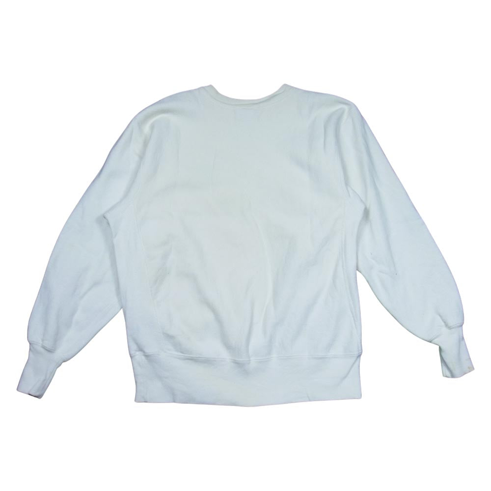 Champion チャンピオン ヴィンテージ 90s 刺繍タグ リバースウィーブ クルー スウェット ホワイト系 L【中古】