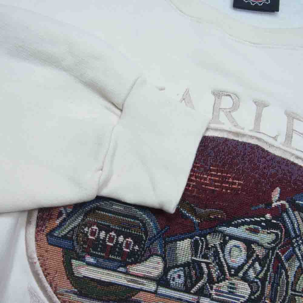 HARLEY DAVIDSON ハーレーダビッドソン ヴィンテージ 刺繍 スウェット オフホワイト系 XL【中古】