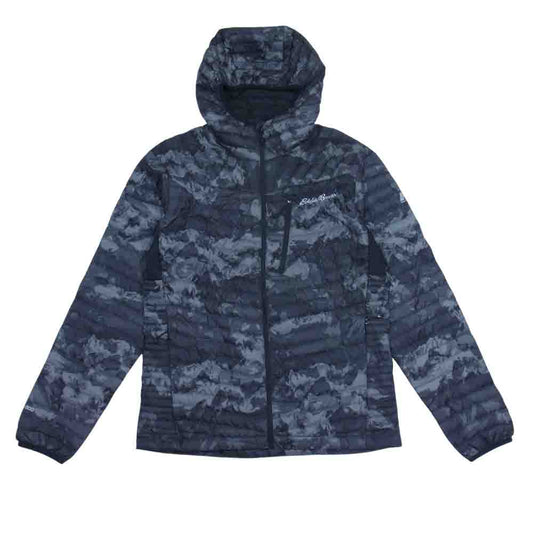 Eddie Bauer エディー・バウアー カモ柄 ダウン キルティング ジャケット グレー系 S【中古】