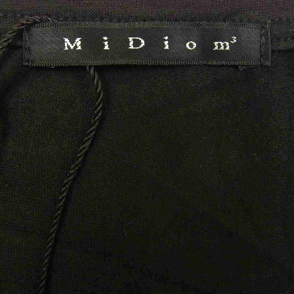ミディオム 233050 切替 レーヨン カットソー ブラック系 M【新古品】【未使用】【中古】