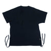 Yohji Yamamoto ヨウジヤマモト GroundY GR-T18-040 Cotton Jersey Piping Sleeves コットン ジャージー Tシャツ ブラック系 3【新古品】【未使用】【中古】