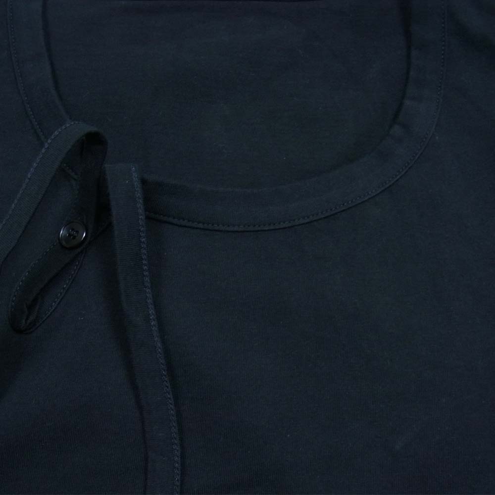 Yohji Yamamoto ヨウジヤマモト GroundY GR-T18-040 Cotton Jersey Piping Sleeves コットン ジャージー Tシャツ ブラック系 3【新古品】【未使用】【中古】