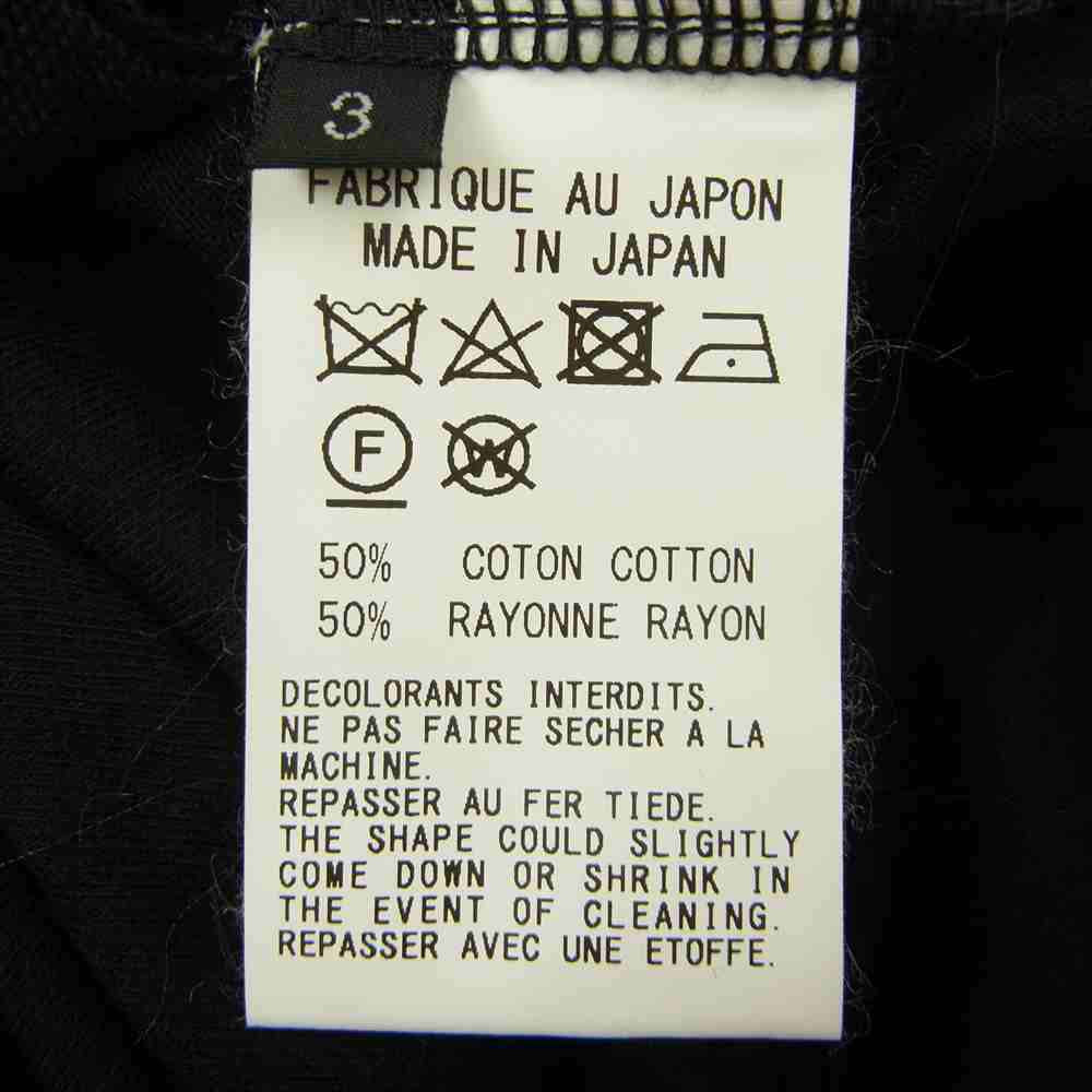 Yohji Yamamoto ヨウジヤマモト GroundY GN-T16-046 ツイステッド ビッグ カットソー ブラック系 3【極上美品】【中古】