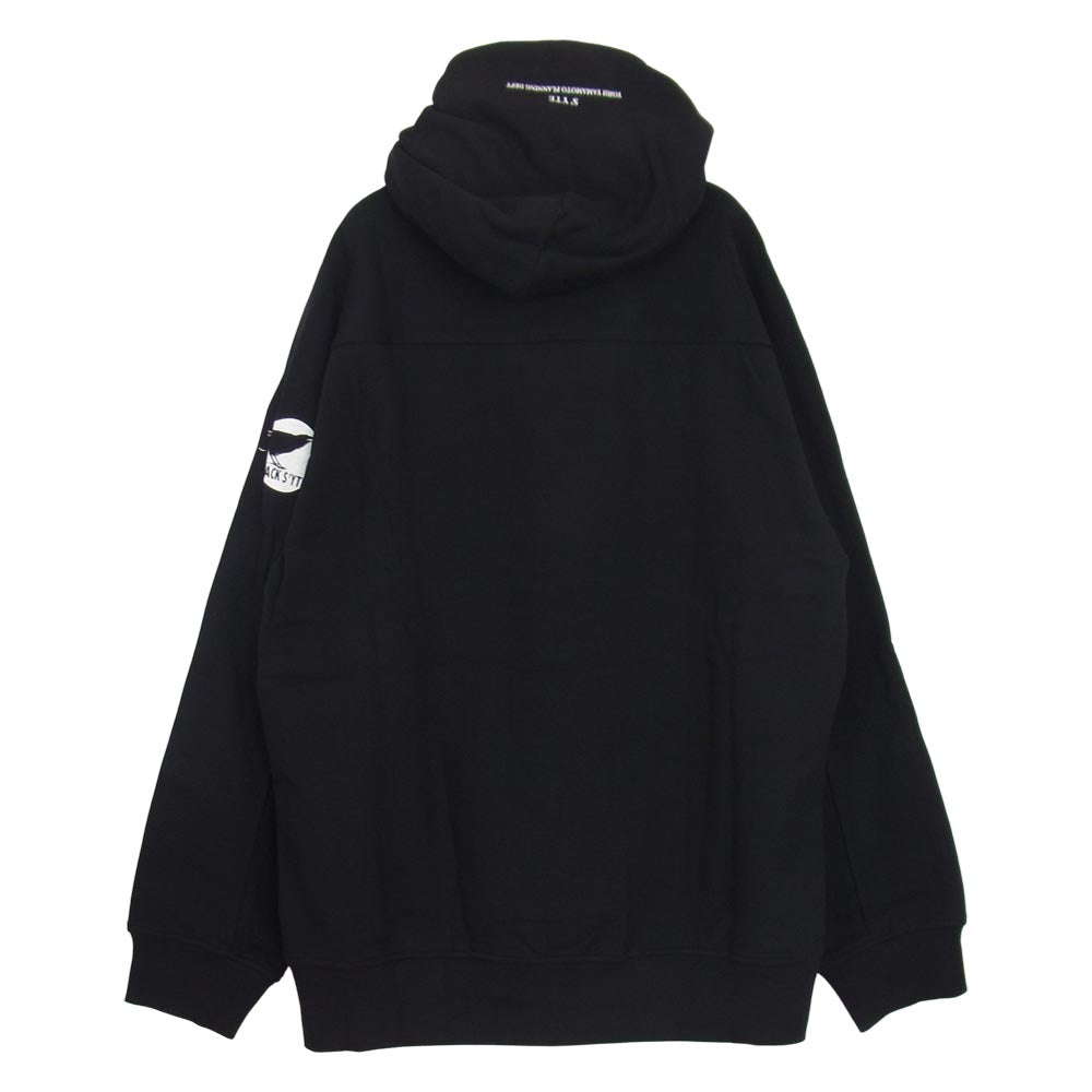 Yohji Yamamoto ヨウジヤマモト S'YTE UC-T72-019 French Terry Stitch Work Message＆Crow Hoodie プルオーバー パーカー ブラック系 4【新古品】【未使用】【中古】