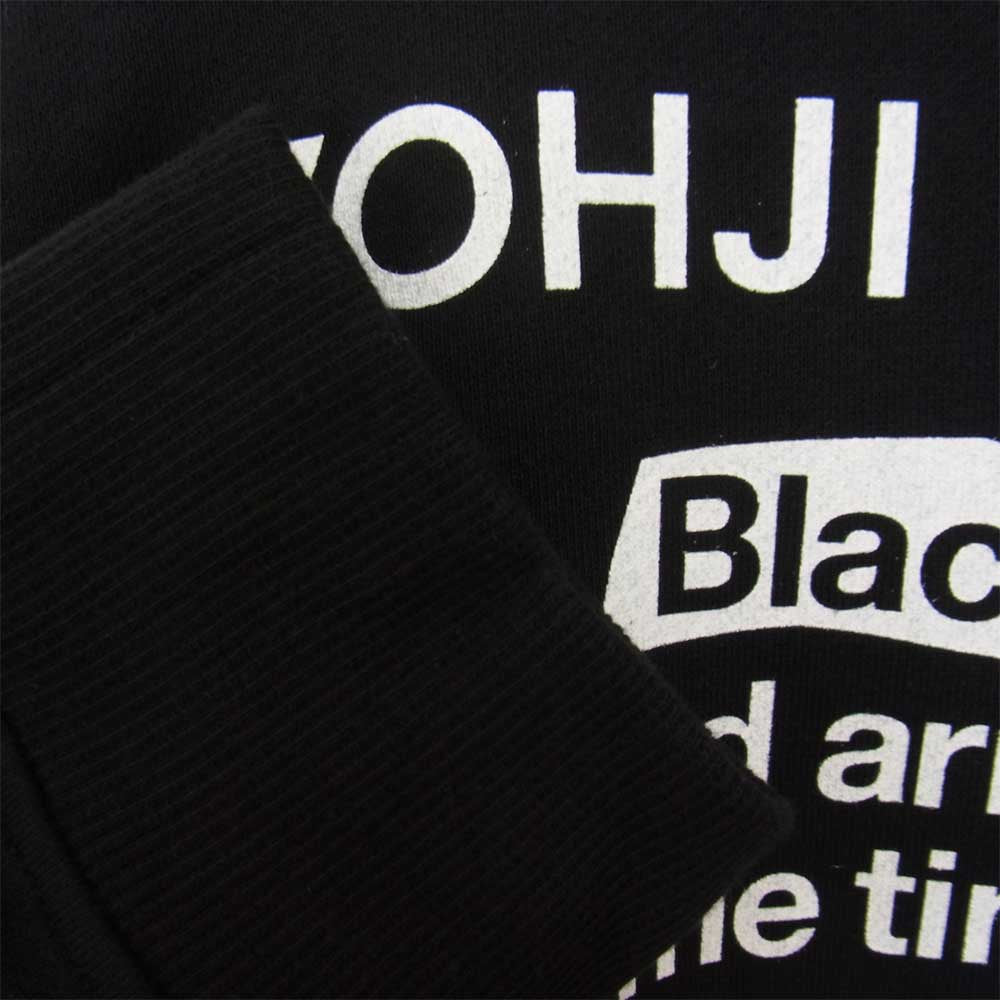 Yohji Yamamoto ヨウジヤマモト S'YTE UC-T72-019 French Terry Stitch Work Message＆Crow Hoodie プルオーバー パーカー ブラック系 4【新古品】【未使用】【中古】