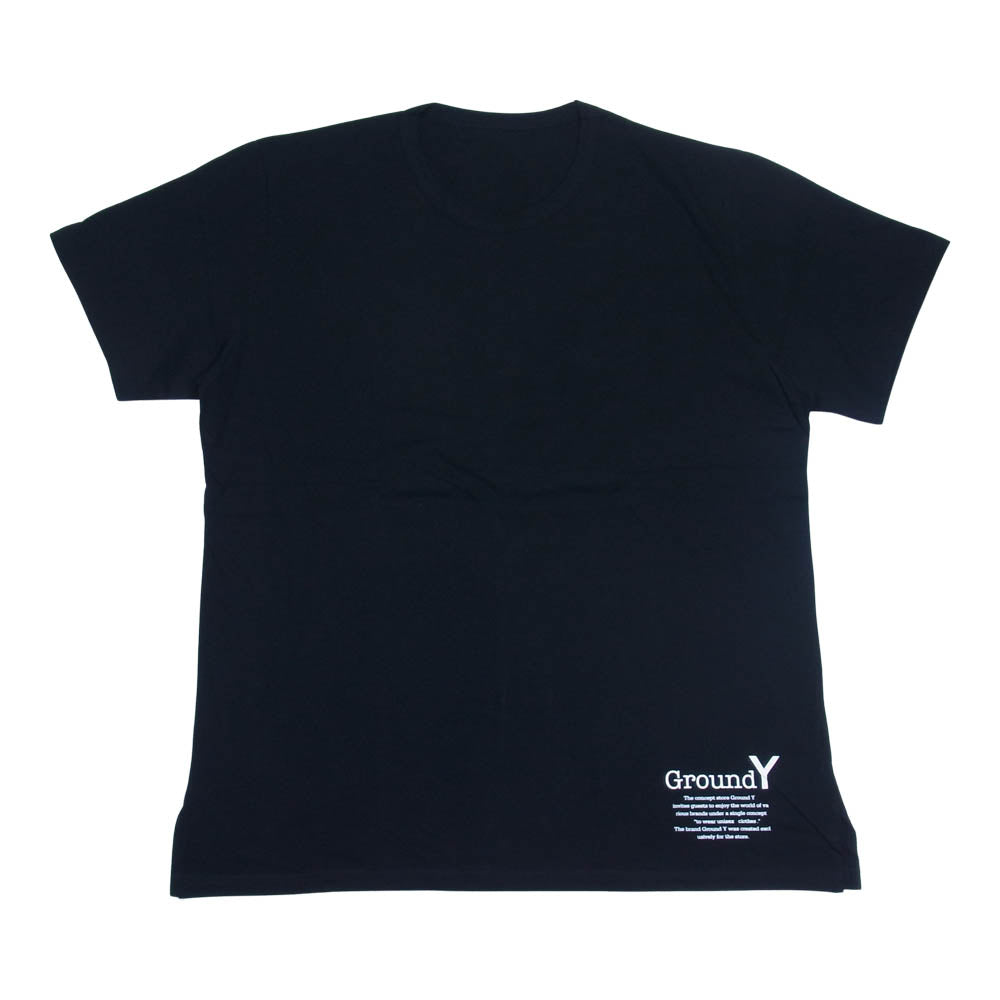 Yohji Yamamoto ヨウジヤマモト GroundY GA-T73-040 2 PACK logo T-SHIRT 2パック ロゴ Tシャツ ブラック系 3【新古品】【未使用】【中古】