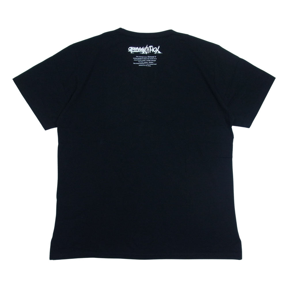 Yohji Yamamoto ヨウジヤマモト GroundY GA-T73-040 2 PACK logo T-SHIRT 2パック ロゴ Tシャツ ブラック系 3【新古品】【未使用】【中古】