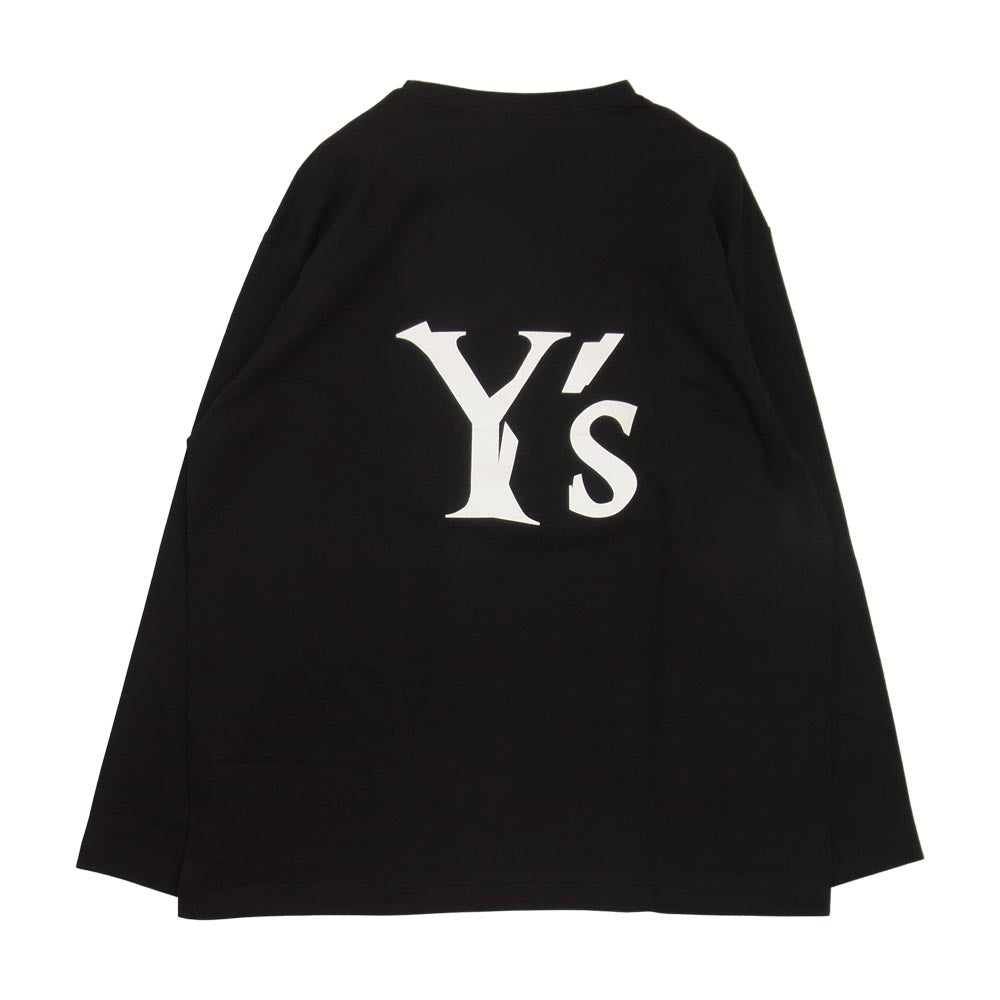 Yohji Yamamoto ヨウジヤマモト Y's ワイズ YK-T52-979 2PIECES T-SHIRTS 2ピース プリント Tシャツ ブラック系 ホワイト系 4【新古品】【未使用】【中古】