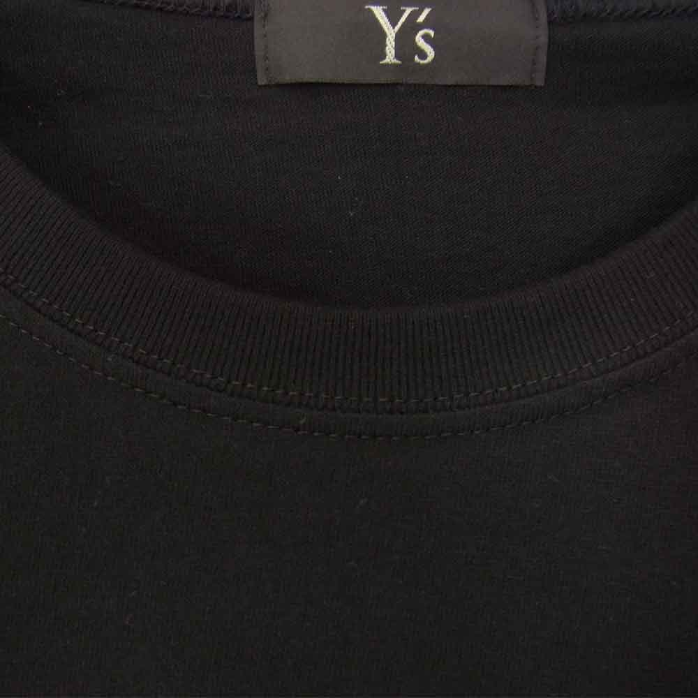 Yohji Yamamoto ヨウジヤマモト Y's ワイズ YK-T52-979 2PIECES T-SHIRTS 2ピース プリント Tシャツ ブラック系 ホワイト系 4【新古品】【未使用】【中古】