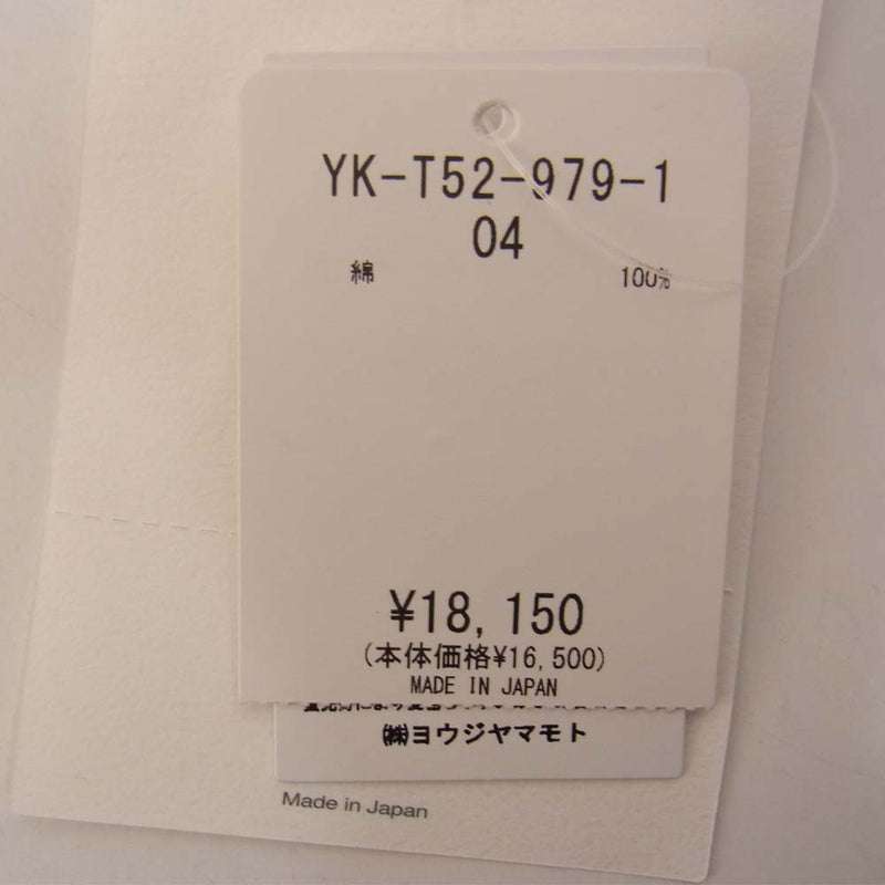 Yohji Yamamoto ヨウジヤマモト Y's ワイズ YK-T52-979 2PIECES T-SHIRTS 2ピース プリント Tシャツ ブラック系 ホワイト系 4【新古品】【未使用】【中古】