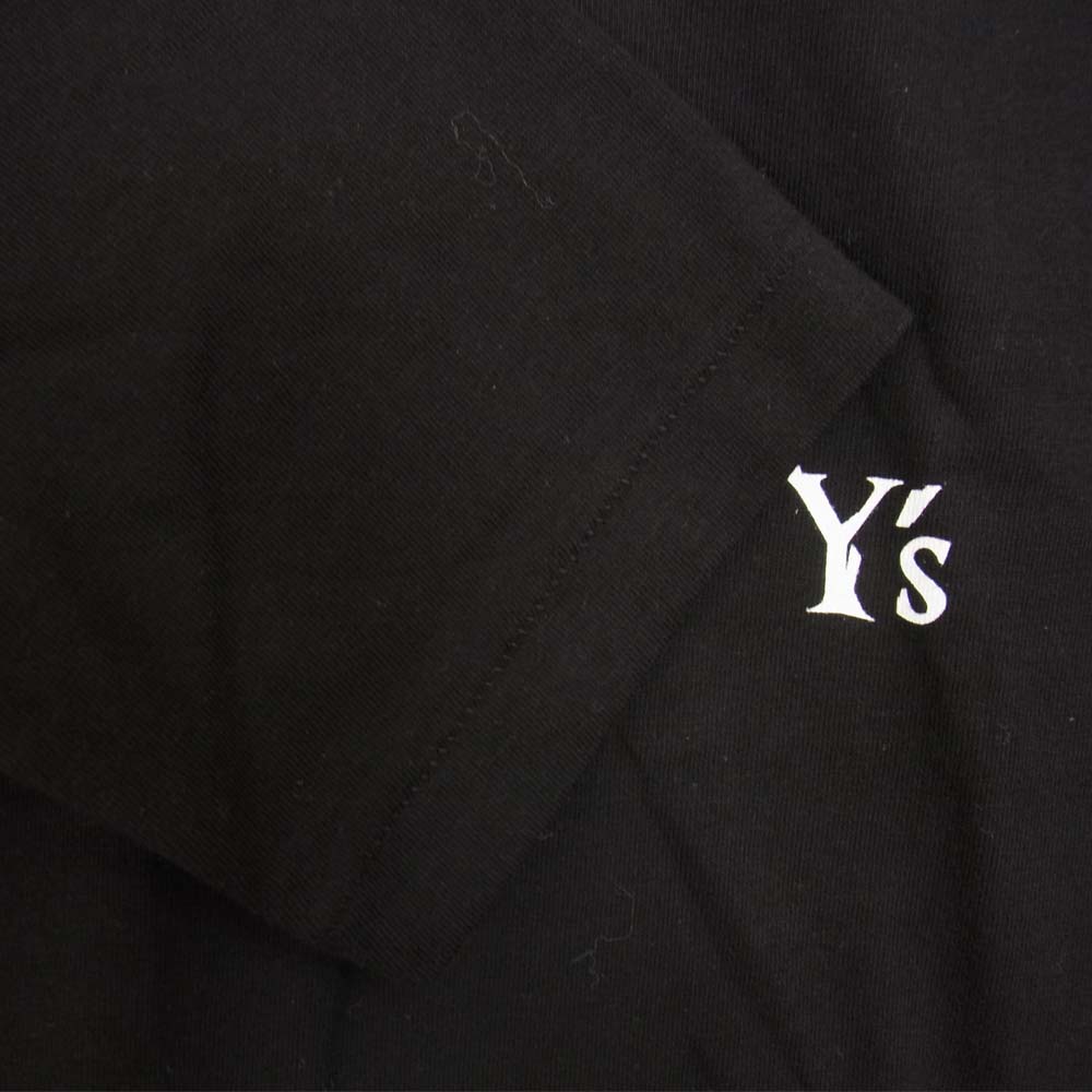 Yohji Yamamoto ヨウジヤマモト Y's ワイズ YK-T52-979 2PIECES T-SHIRTS 2ピース プリント Tシャツ ブラック系 ホワイト系 4【新古品】【未使用】【中古】