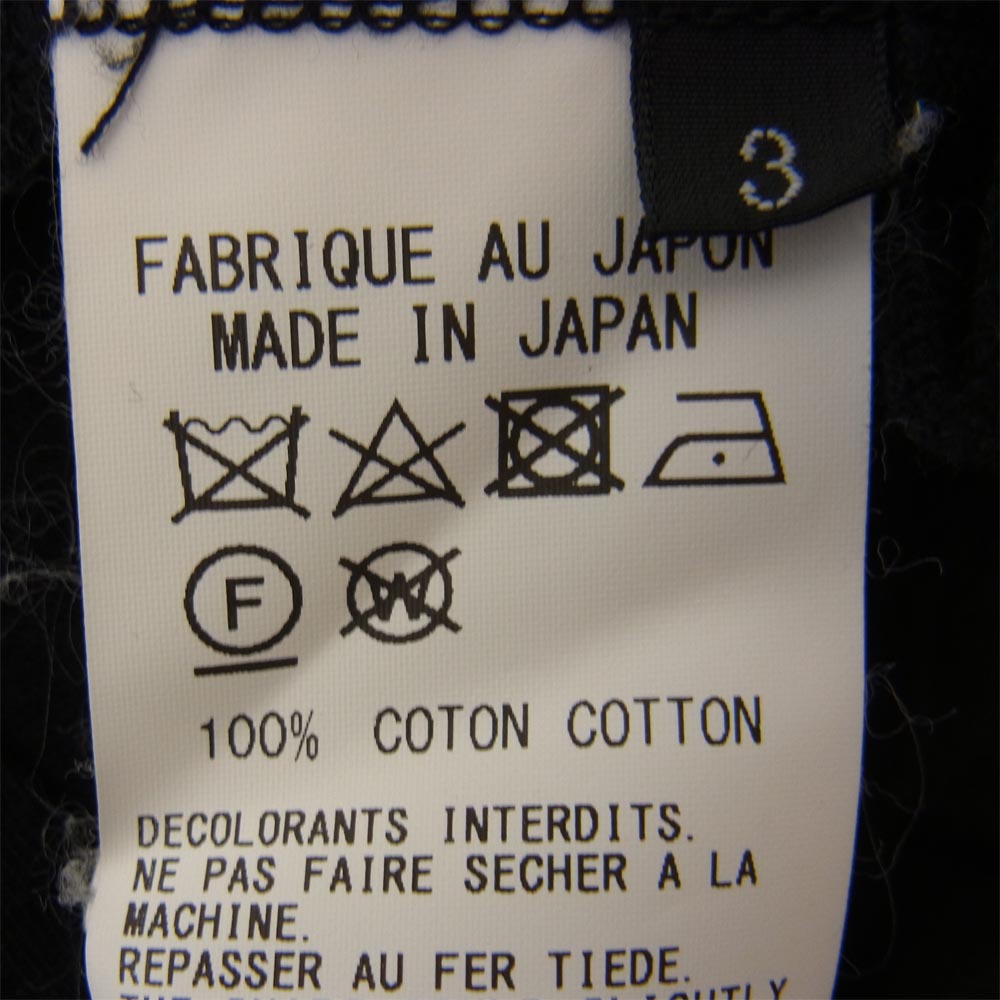 Yohji Yamamoto ヨウジヤマモト GroundY GR-T19-004 Square T long sleeve スクエア ロング スリーブ Tシャツ ブラック系 3【新古品】【未使用】【中古】