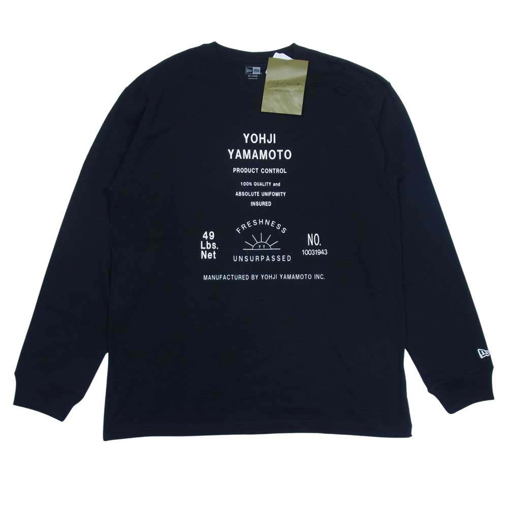 Yohji Yamamoto ヨウジヤマモト × NewEra ニューエラ HX-T825-983 1990S ARTWORK PRINT LONG SLEEVES プリント ロングスリーブ ブラック系 6【新古品】【未使用】【中古】