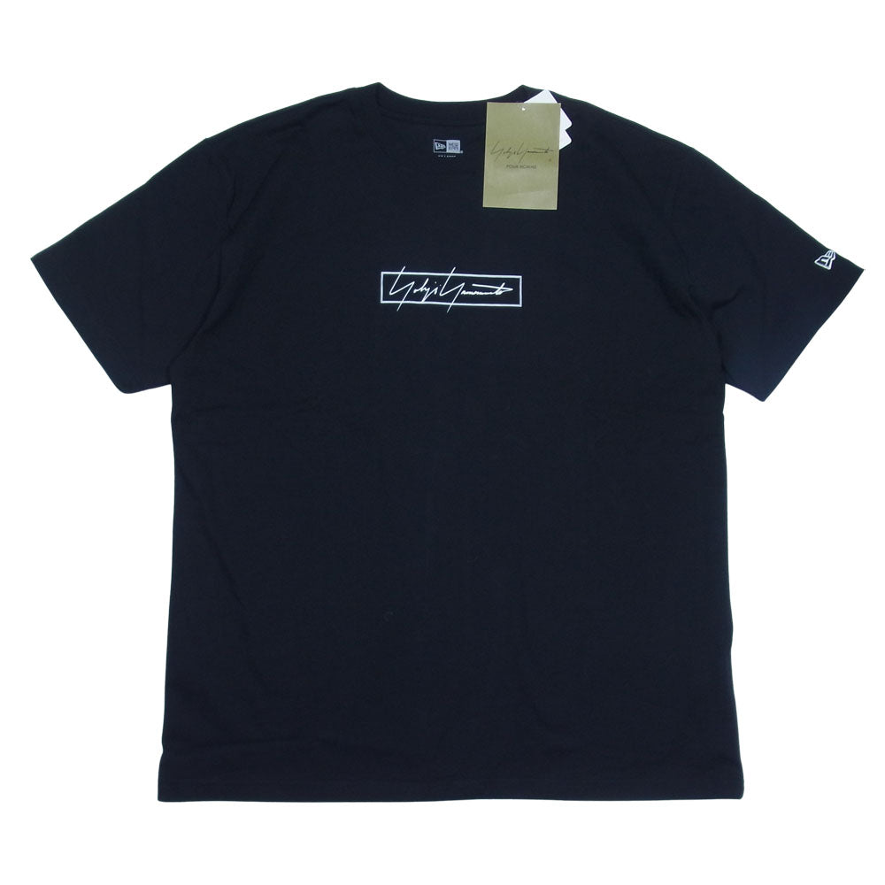 Yohji Yamamoto ヨウジヤマモト × NewEra ニューエラ HN-T97-081 COTTON TEE シグネチャー ロゴ コットン Tシャツ ブラック系 6【新古品】【未使用】【中古】