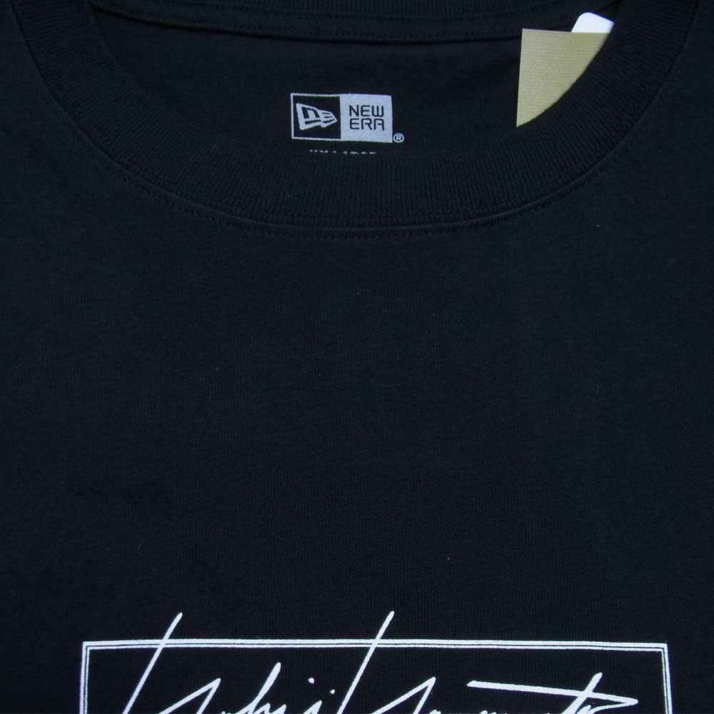 Yohji Yamamoto ヨウジヤマモト × NewEra ニューエラ HN-T97-081 COTTON TEE シグネチャー ロゴ コットン Tシャツ ブラック系 6【新古品】【未使用】【中古】