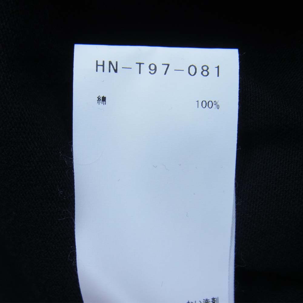 Yohji Yamamoto ヨウジヤマモト × NewEra ニューエラ HN-T97-081 COTTON TEE シグネチャー ロゴ コットン Tシャツ ブラック系 6【新古品】【未使用】【中古】
