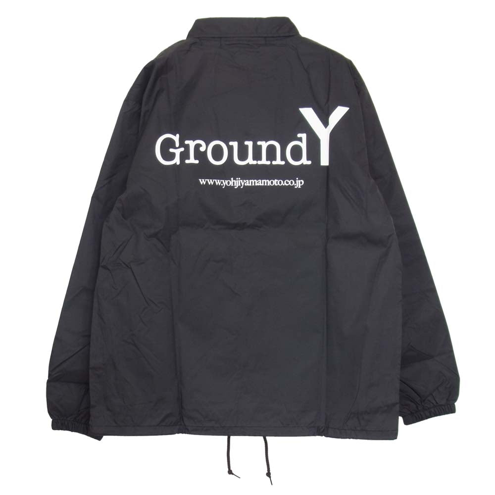 Yohji Yamamoto ヨウジヤマモト GroundY GA-J53-600 Logo print coach jacket ロゴ プリント コーチ ジャケット ブラック系 3【新古品】【未使用】【中古】