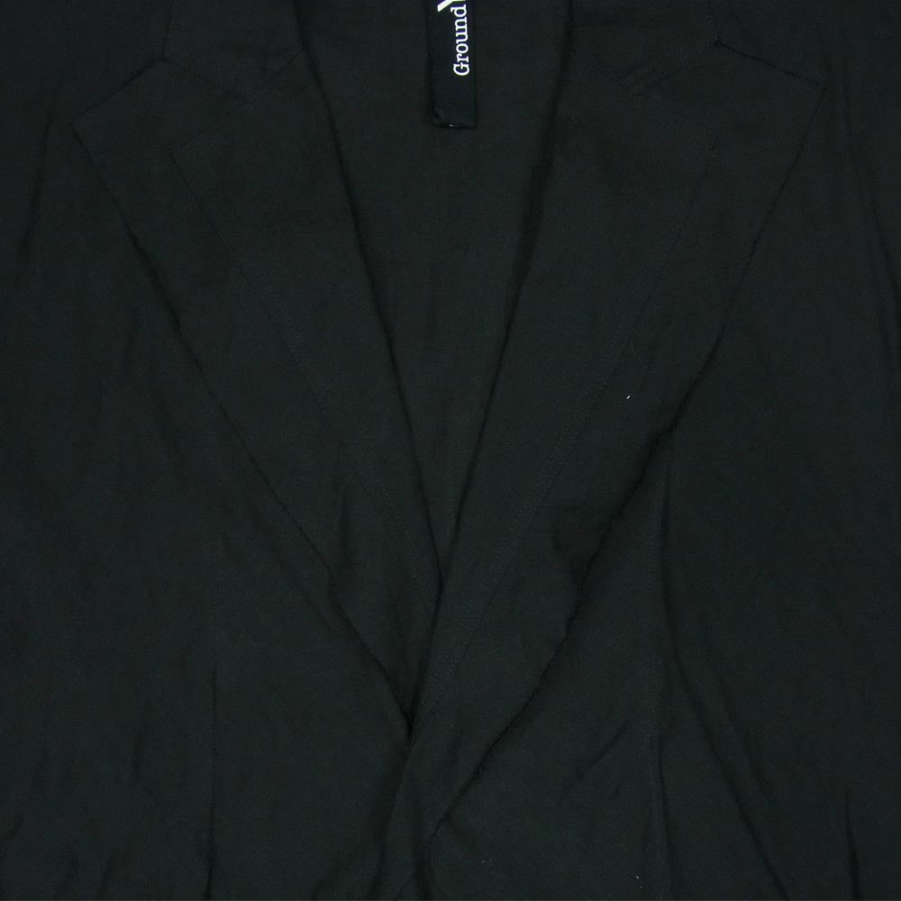 Yohji Yamamoto ヨウジヤマモト GN-D01-300 GroundY Linen Cross Tailored Poncho リネン クロス テーラード ポンチョ ブラック系 3【新古品】【未使用】【中古】