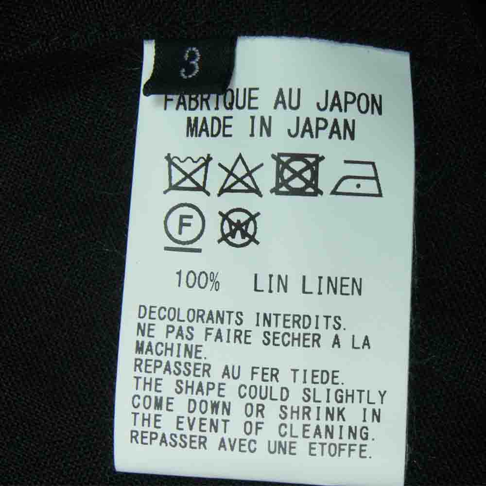 Yohji Yamamoto ヨウジヤマモト GN-D01-300 GroundY Linen Cross Tailored Poncho リネン クロス テーラード ポンチョ ブラック系 3【新古品】【未使用】【中古】