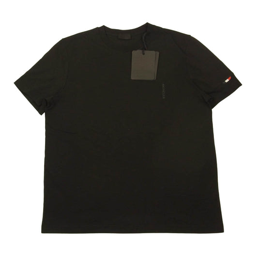 MONCLER モンクレール 国内正規品 MAGLIA T-SHIRT 縦ロゴ デザイン Tシャツ 黒 ブラック系 L【新古品】【未使用】【中古】