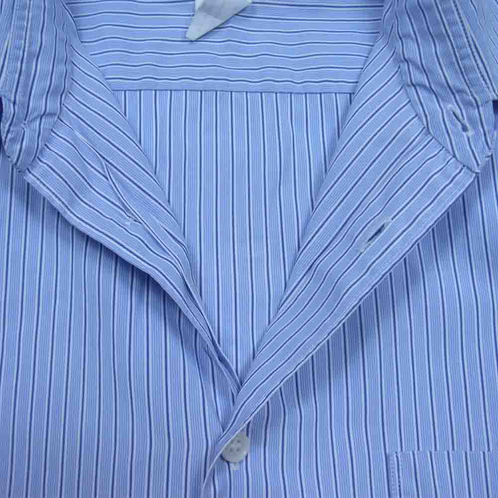 COMME des GARCONS コムデギャルソン SHIRT 17SS CDGS2ST SHIRT FOREVER フランス製 フォーエバー ストライプ 長袖 シャツ ブルー系 S【中古】