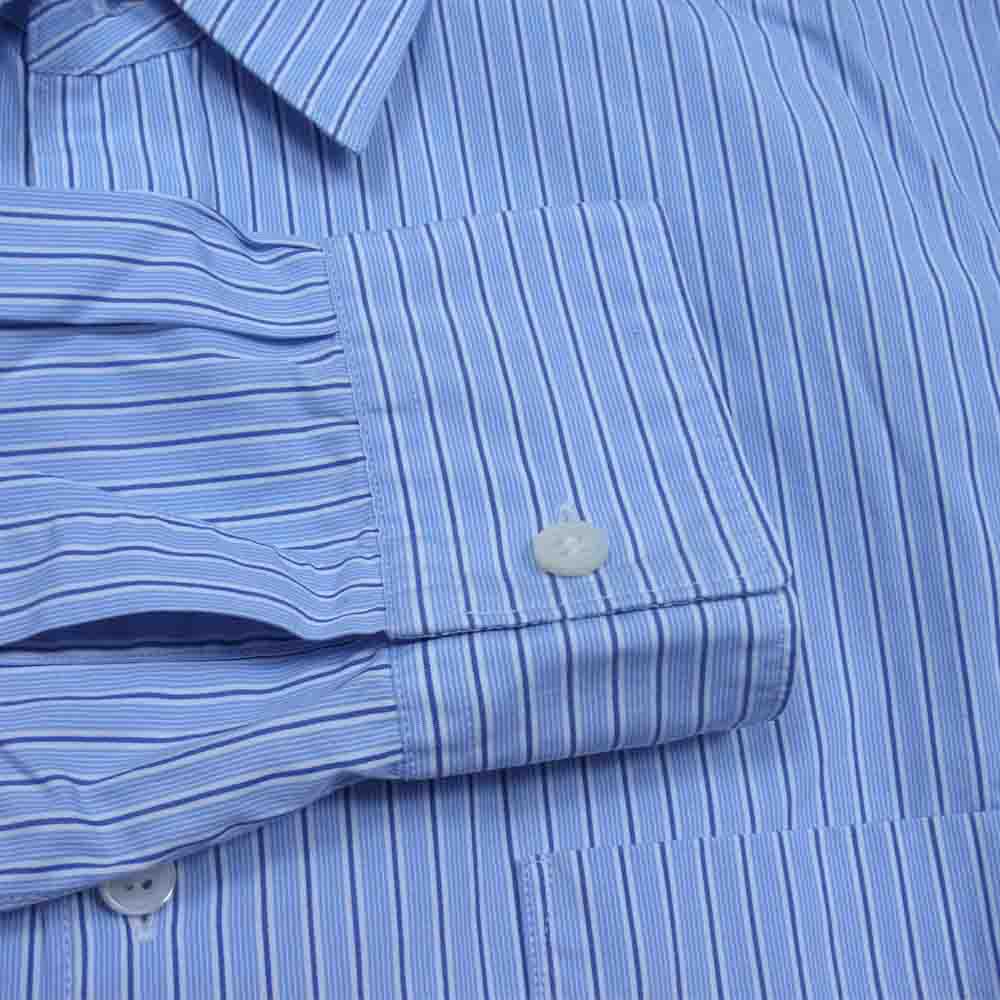 COMME des GARCONS コムデギャルソン SHIRT 17SS CDGS2ST SHIRT FOREVER フランス製 フォーエバー ストライプ 長袖 シャツ ブルー系 S【中古】