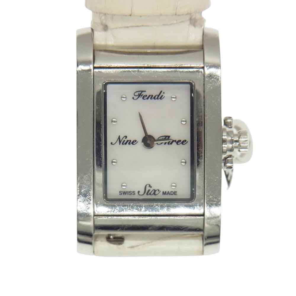 FENDI フェンディ 7100L クォーツ シェル 腕時計 ホワイト系 シルバー系【中古】