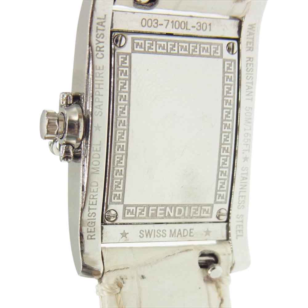 FENDI フェンディ 7100L クォーツ シェル 腕時計 ホワイト系 シルバー系【中古】