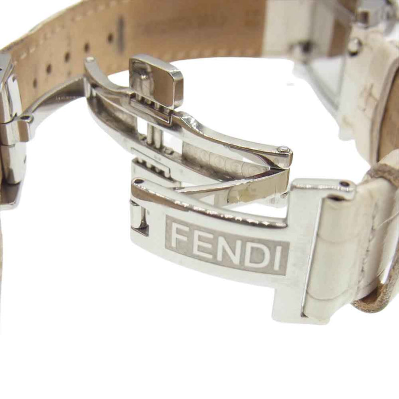 FENDI フェンディ 7100L クォーツ シェル 腕時計 ホワイト系 シルバー系【中古】