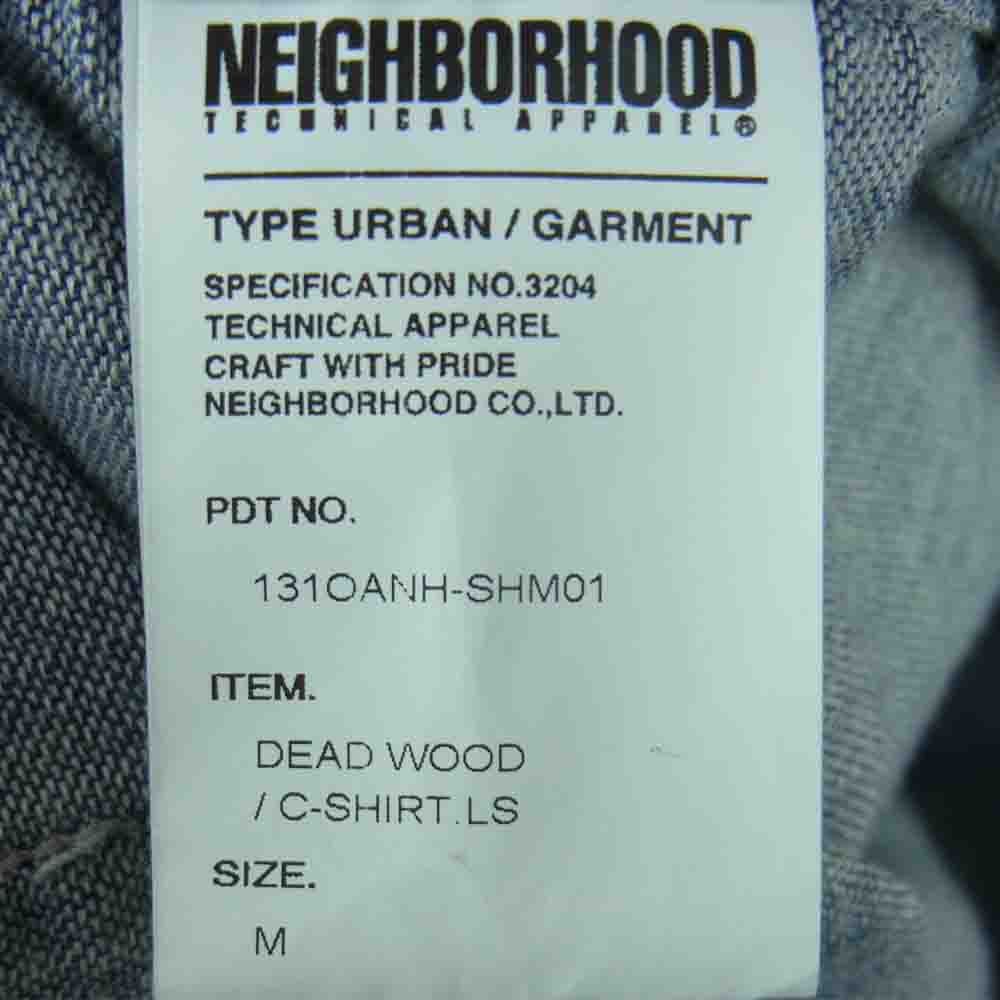 NEIGHBORHOOD ネイバーフッド 131OANH-SHM01 DEAD WOOD デニム ウエスタン 長袖 シャツ インディゴブルー系 グレイッシュブルー系 M【中古】