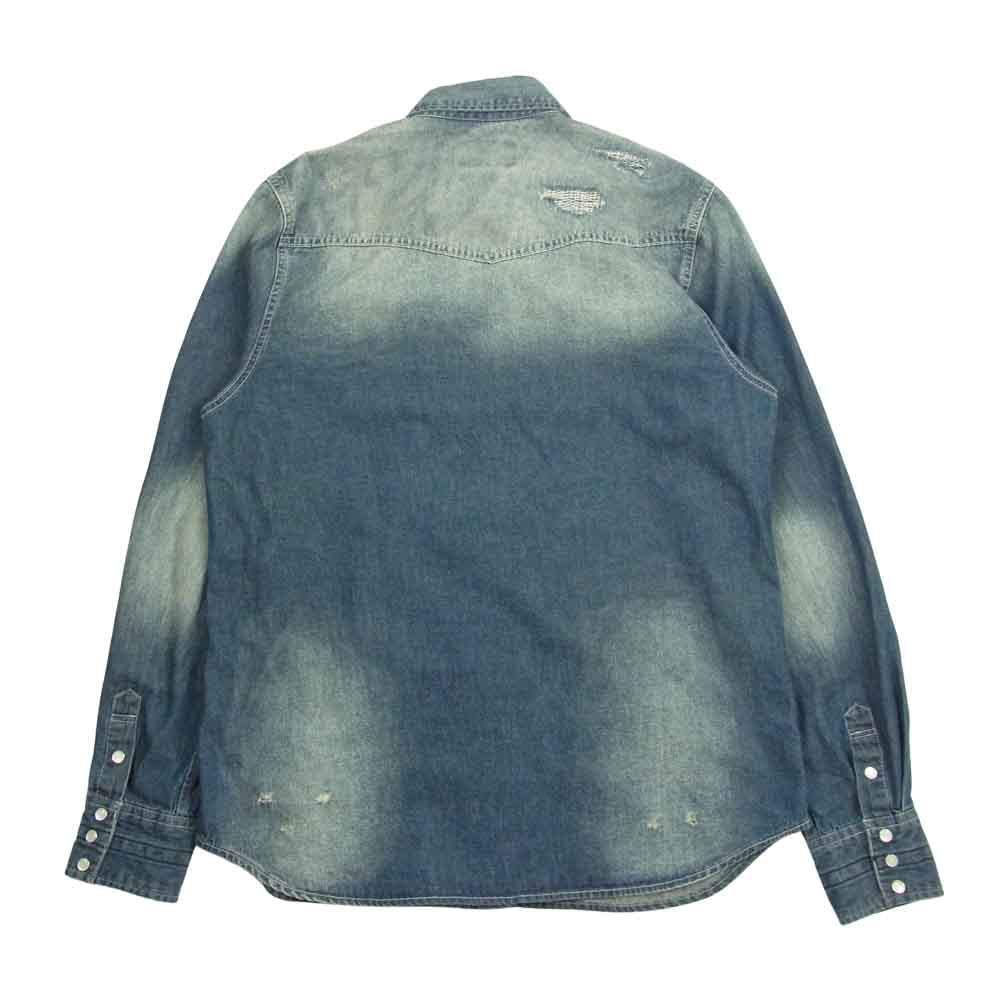 NUMBER(N)INE ナンバーナイン LOVELESS GUILD PRIME COLLABORATION DENIM SHIRT デニム シャツ インディゴブルー系 L【中古】