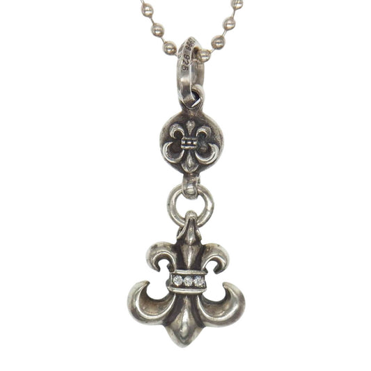 CHROME HEARTS クロムハーツ（原本無） 1BALL BS FLEUR 1ボール BSフレア チャーム 6Pアフターダイヤ シルバー系【中古】