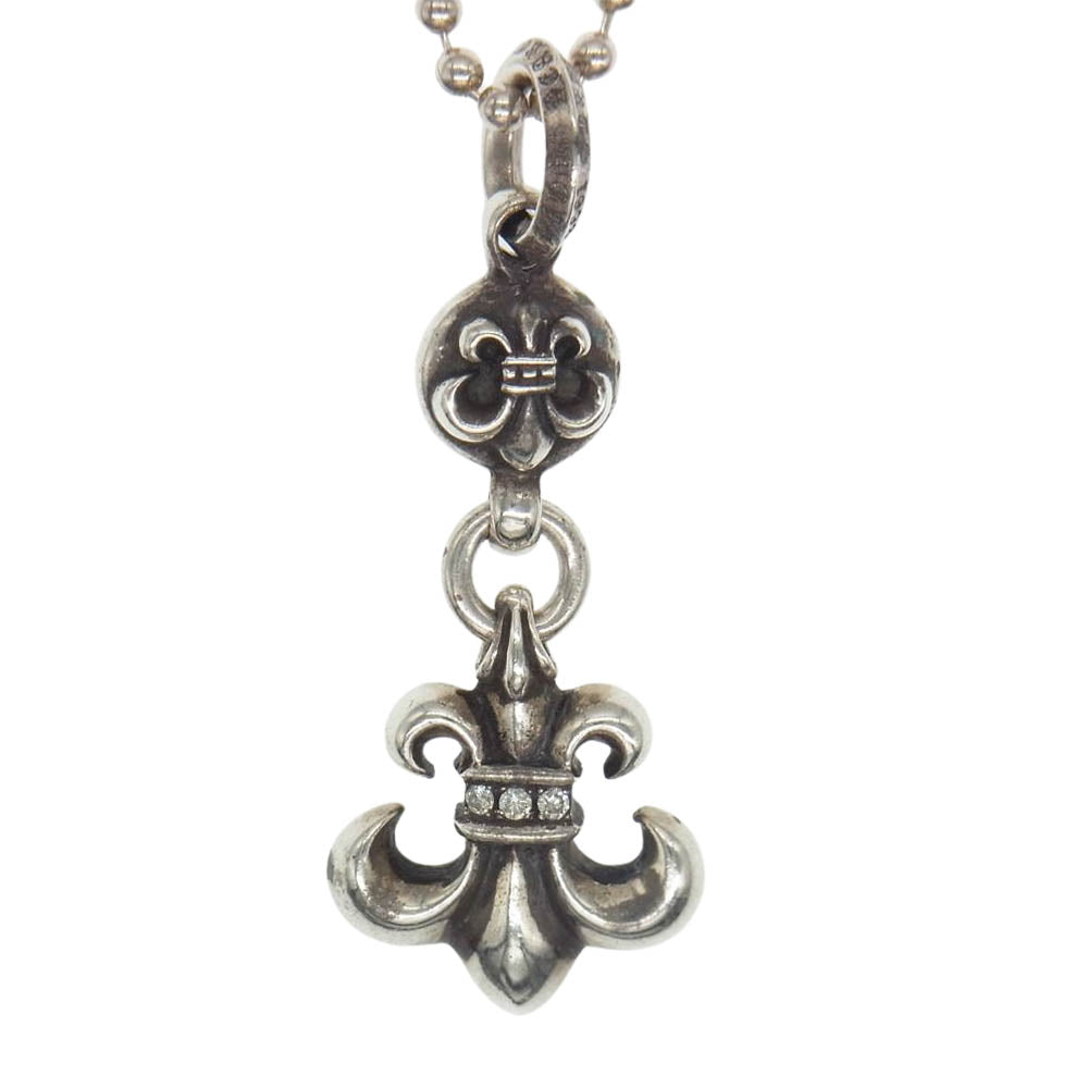 CHROME HEARTS クロムハーツ（原本無） 1BALL BS FLEUR 1ボール BSフレア チャーム 6Pアフターダイヤ シルバー系【中古】