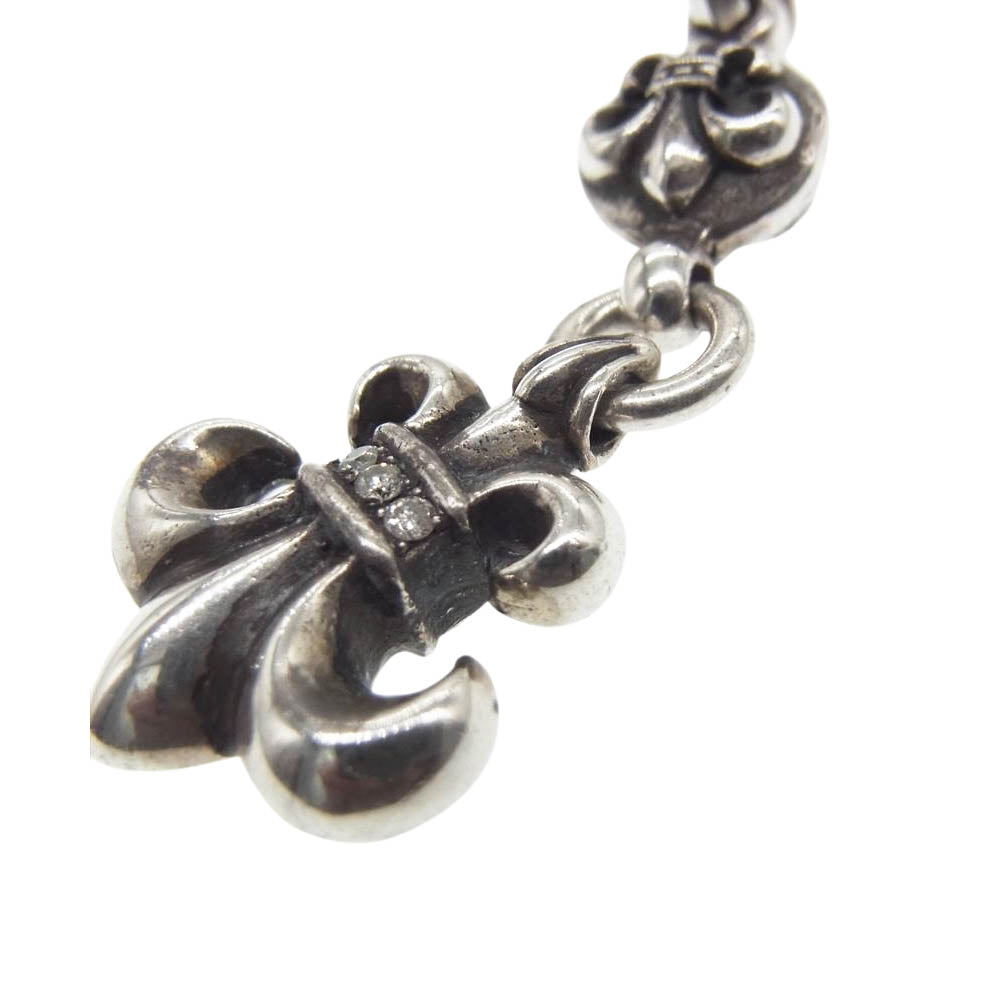 CHROME HEARTS クロムハーツ（原本無） 1BALL BS FLEUR 1ボール BSフレア チャーム 6Pアフターダイヤ シルバー系【中古】