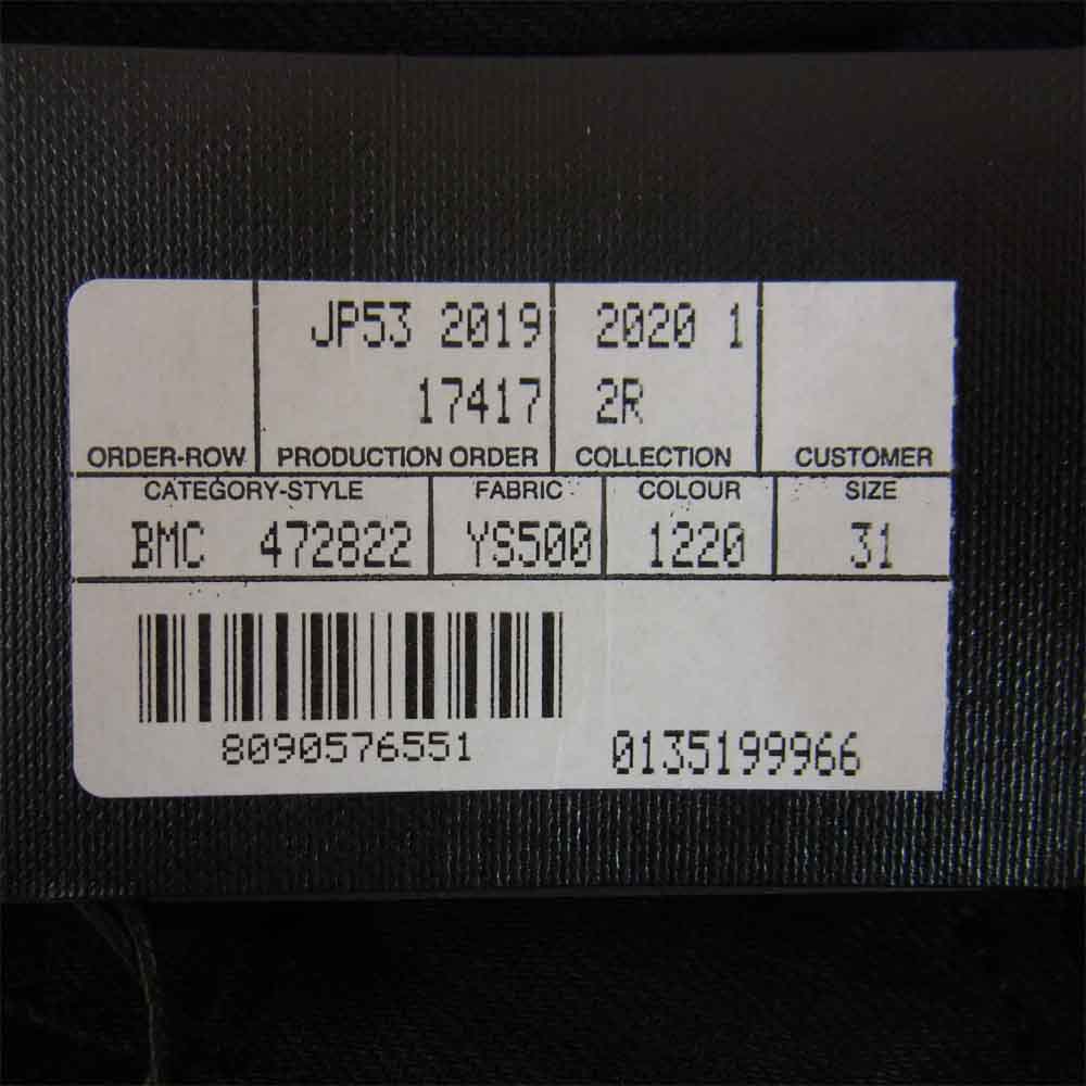 SAINT LAURENT サンローラン 国内正規品 472822 YS500 D03 M/SK-LW ストレッチ ブラック デニム ブラック系 31【中古】