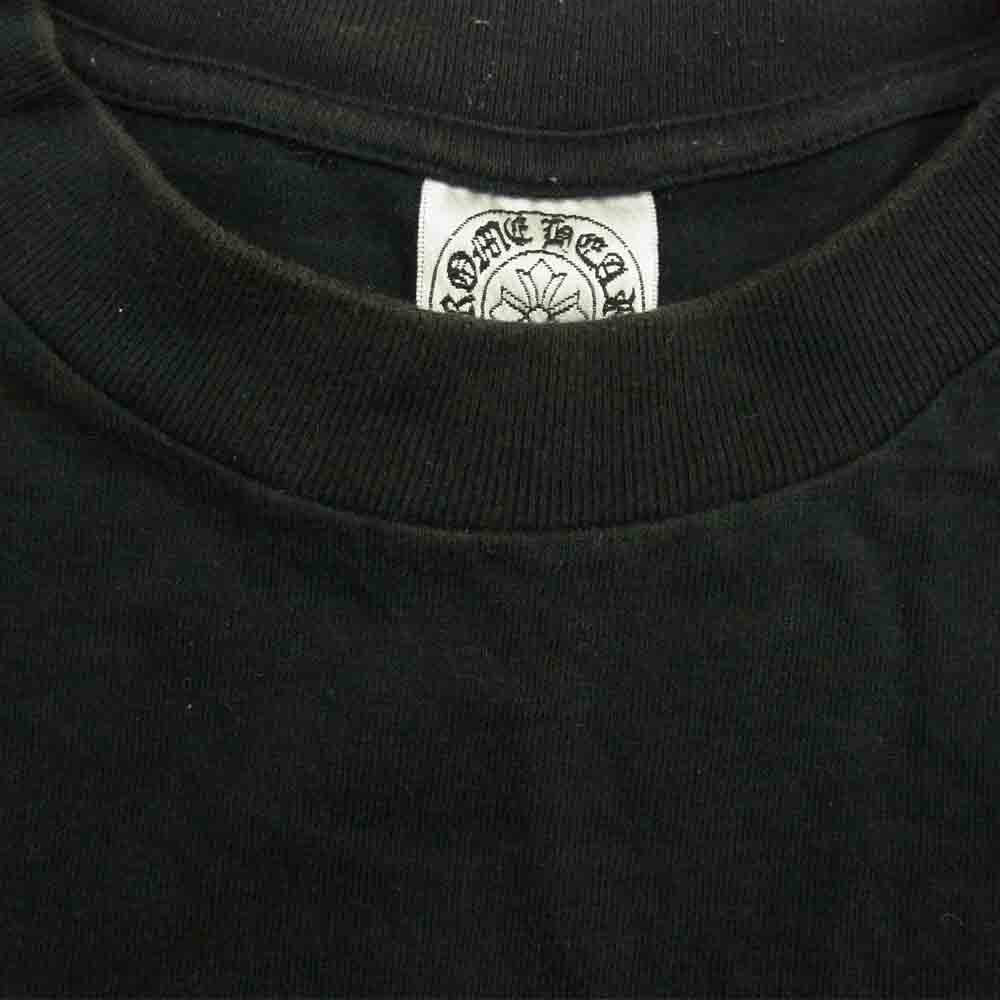 CHROME HEARTS クロムハーツ（原本無） スクロールラベル プリント ポケット 半袖 Tシャツ ブラック系 M【中古】