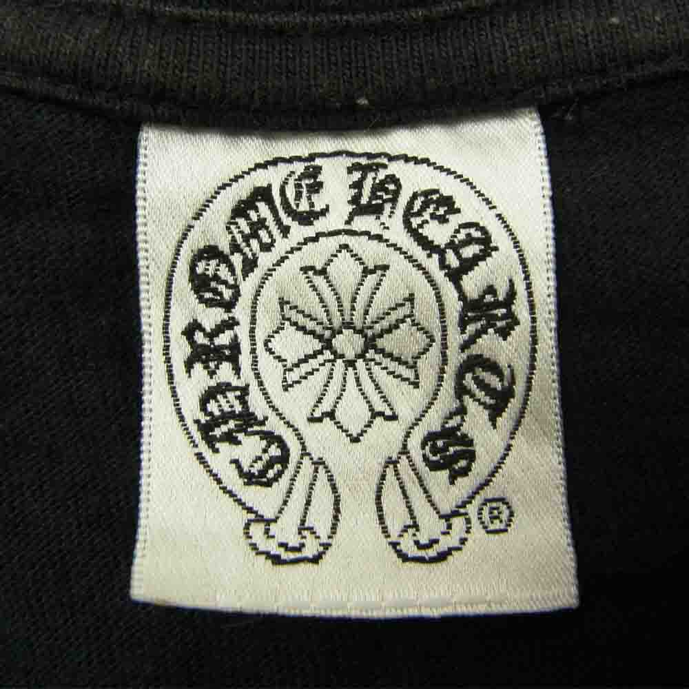 CHROME HEARTS クロムハーツ（原本無） スクロールラベル プリント ポケット 半袖 Tシャツ ブラック系 M【中古】
