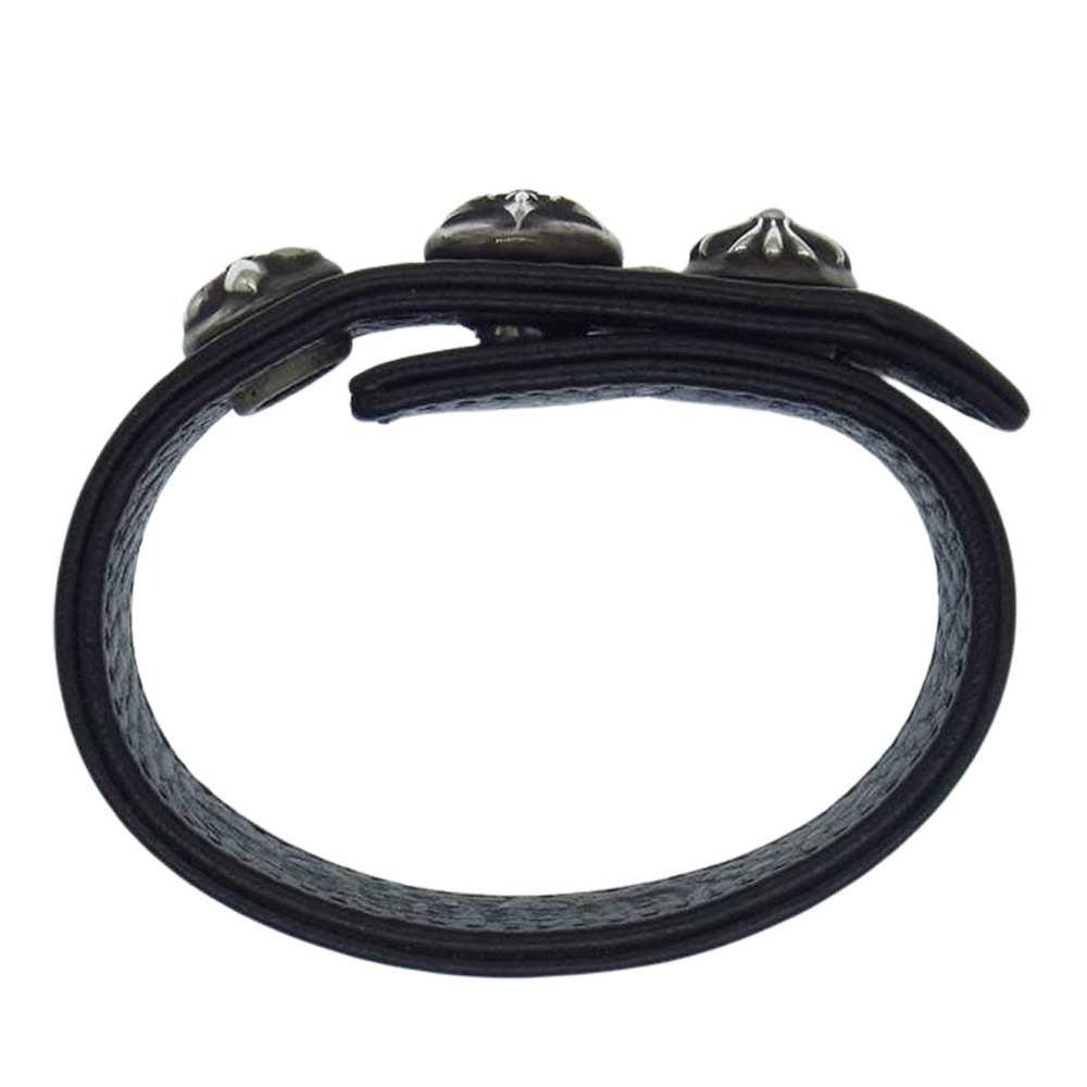 CHROME HEARTS クロムハーツ（原本無） 3BTN 2SNP マルチボタン スナップ ブレスレット ブラック系【中古】