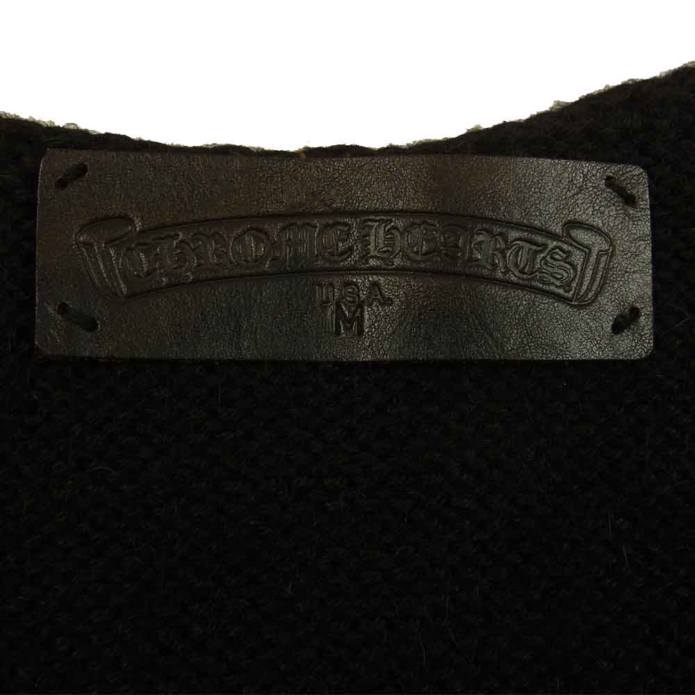 CHROME HEARTS クロムハーツ（原本無） ダガージップ アルパカ ニット ベスト ブラック系 M【中古】