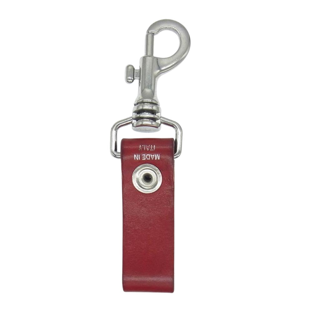 Supreme シュプリーム 21SS Leather Key Loop キーループ キーホルダー レッド系【中古】
