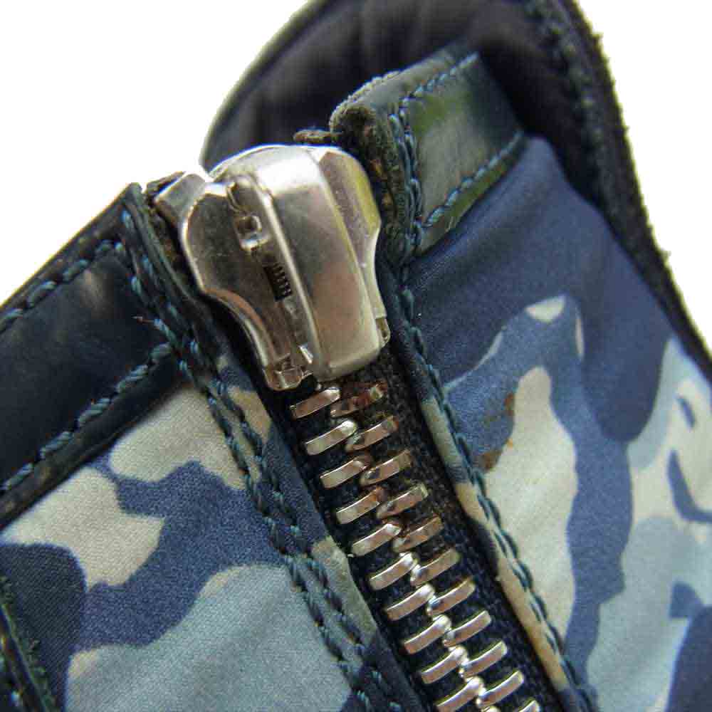 LOUIS VUITTON ルイ・ヴィトン サイドジップ スエード切替 ハイカット スニーカー ブルー系 8【中古】