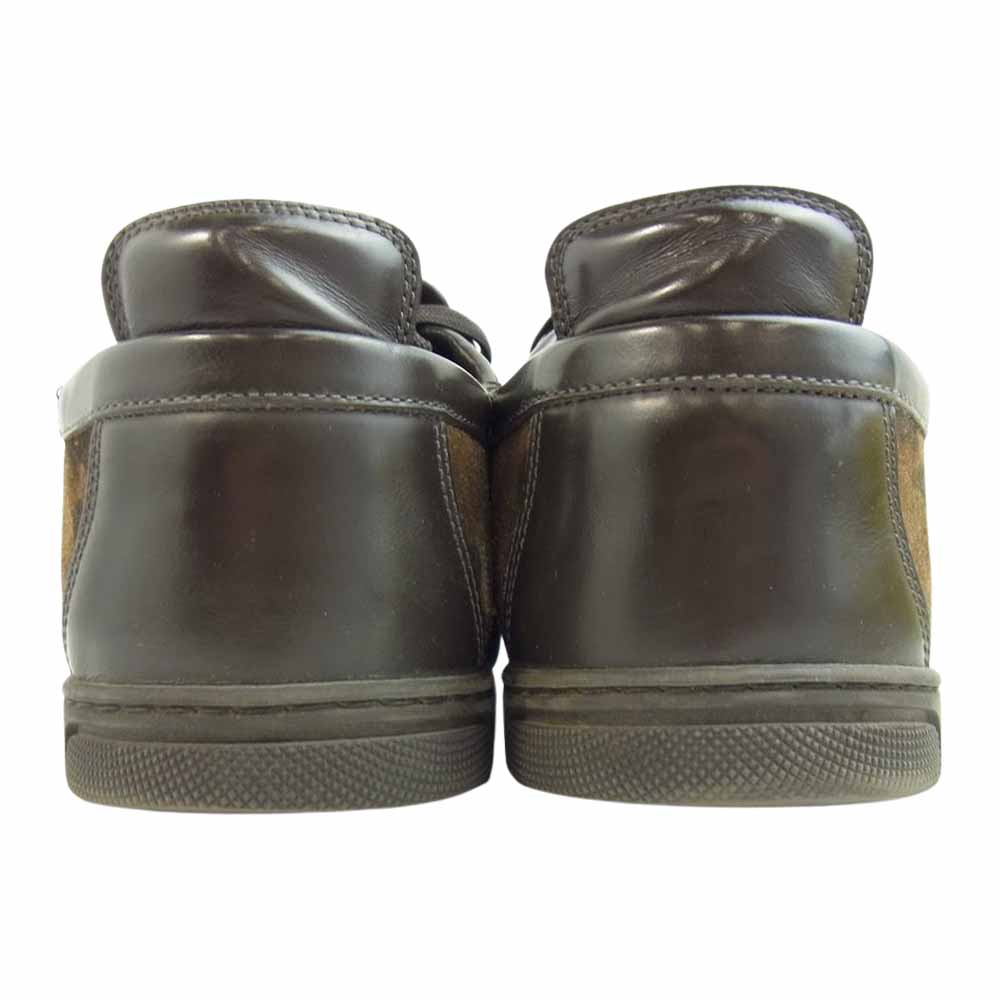 LOUIS VUITTON ルイ・ヴィトン スエード サイドゴア ローカット スニーカー ブラウン系 8【中古】