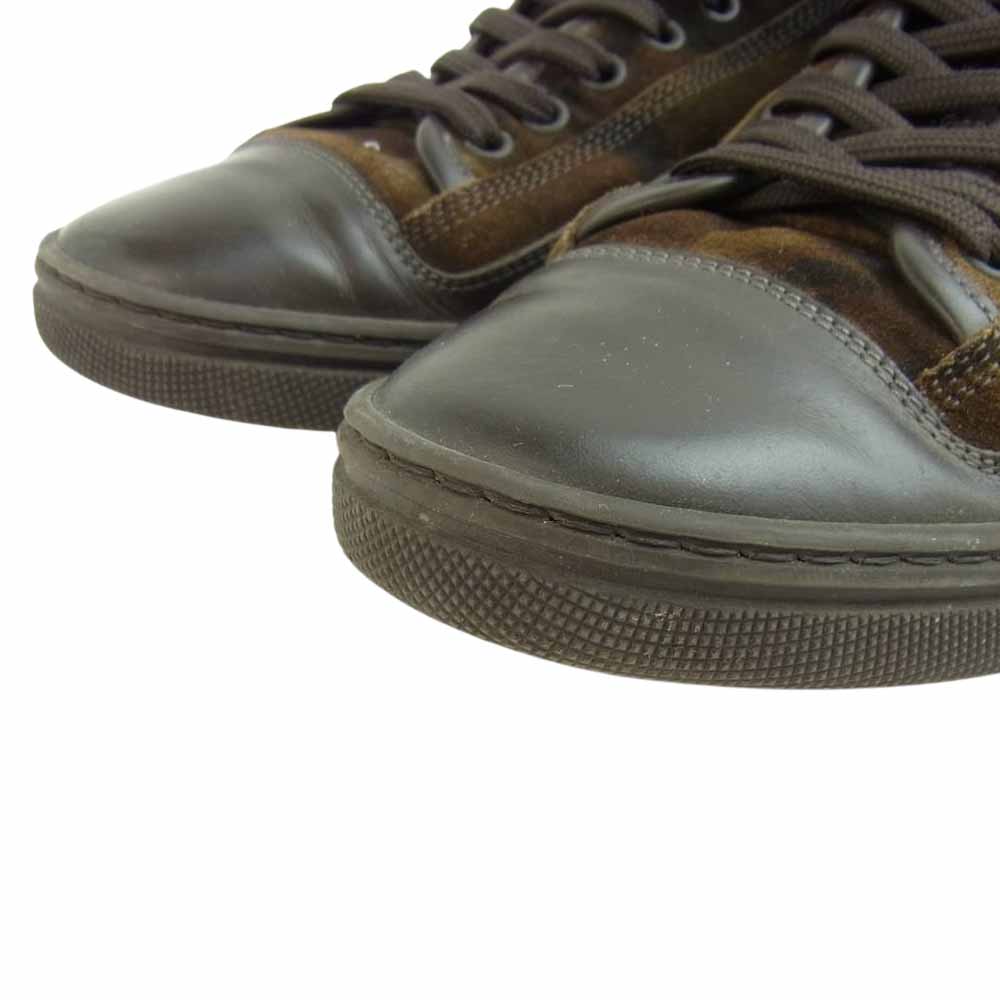 LOUIS VUITTON ルイ・ヴィトン スエード サイドゴア ローカット スニーカー ブラウン系 8【中古】