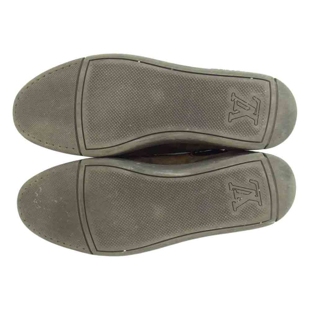 LOUIS VUITTON ルイ・ヴィトン スエード サイドゴア ローカット スニーカー ブラウン系 8【中古】