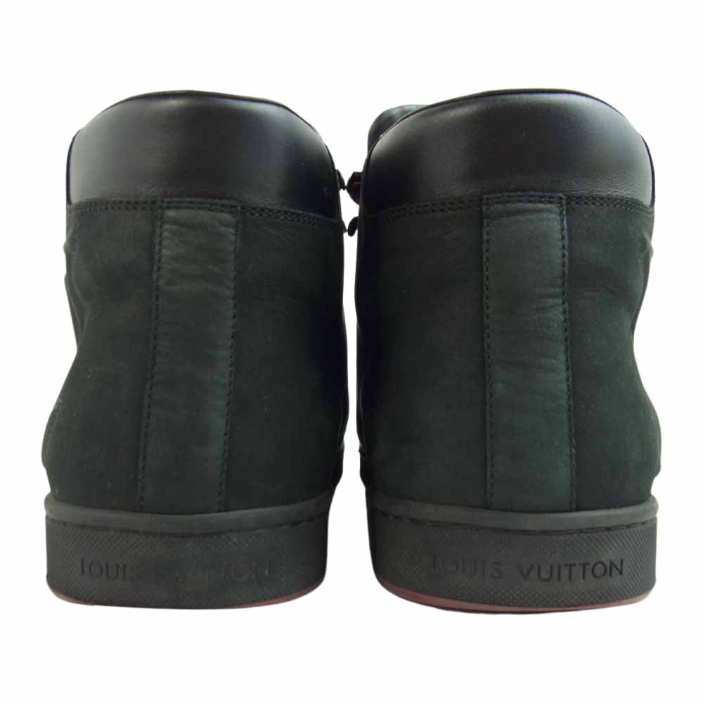 LOUIS VUITTON ルイ・ヴィトン フック シューレース ヌバック ハイカット スニーカー ブラック系 8【中古】