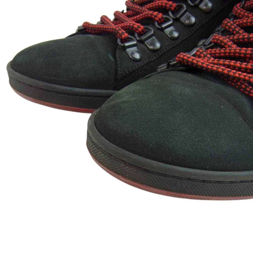 LOUIS VUITTON ルイ・ヴィトン フック シューレース ヌバック ハイカット スニーカー ブラック系 8【中古】