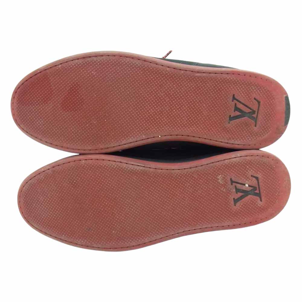 LOUIS VUITTON ルイ・ヴィトン フック シューレース ヌバック ハイカット スニーカー ブラック系 8【中古】